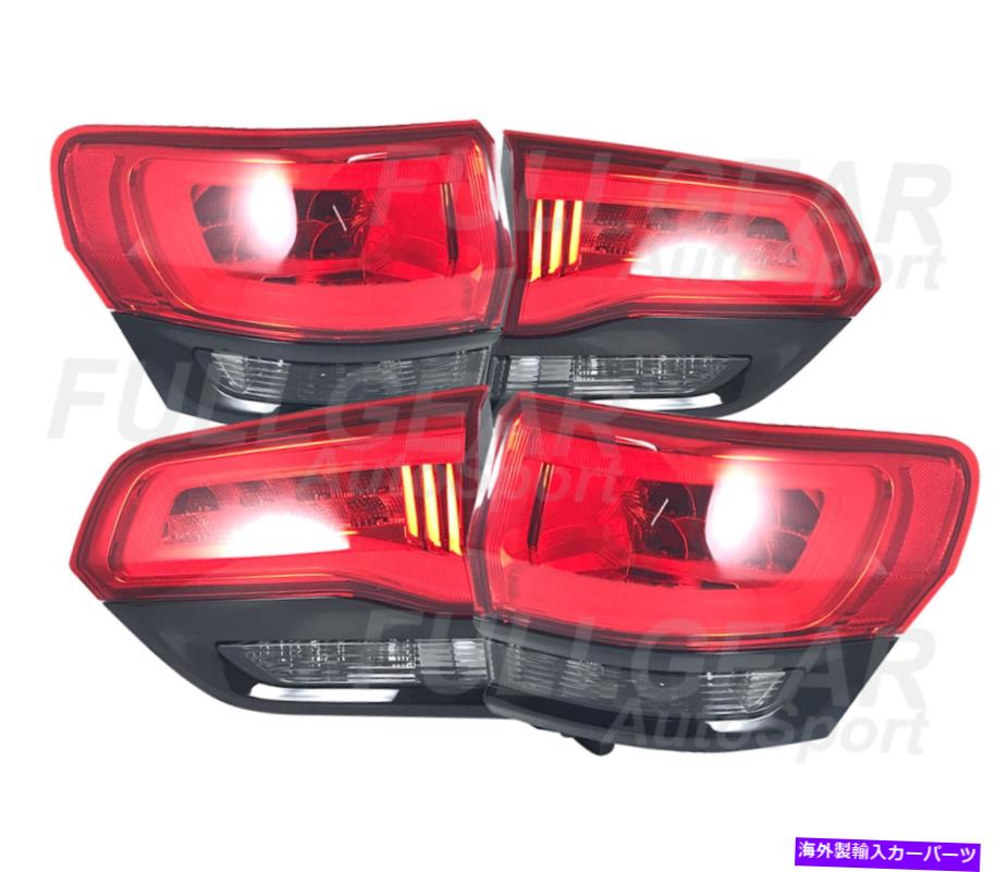 USテールライト ブラックW /赤の煙レンズLEDテールライトセットJEEPグランドチェロキー2014-2017 BLACK w/ RED SMOKE LENS LED TAIL LIGHT SET FOR JEEP GRAND CHEROKEE 2014-2017【並行輸入品】