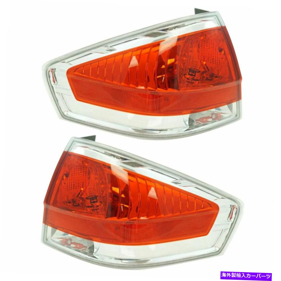 USテールライト テールライトランプアセンブリW / Chrome Trim LH RH RH SET 08~11フォーカスフォーカス Tail Light Lamp Assembly w/ Chrome Trim LH RH Set of 2 Pair for 08-11 Ford Focus【並行輸入品】