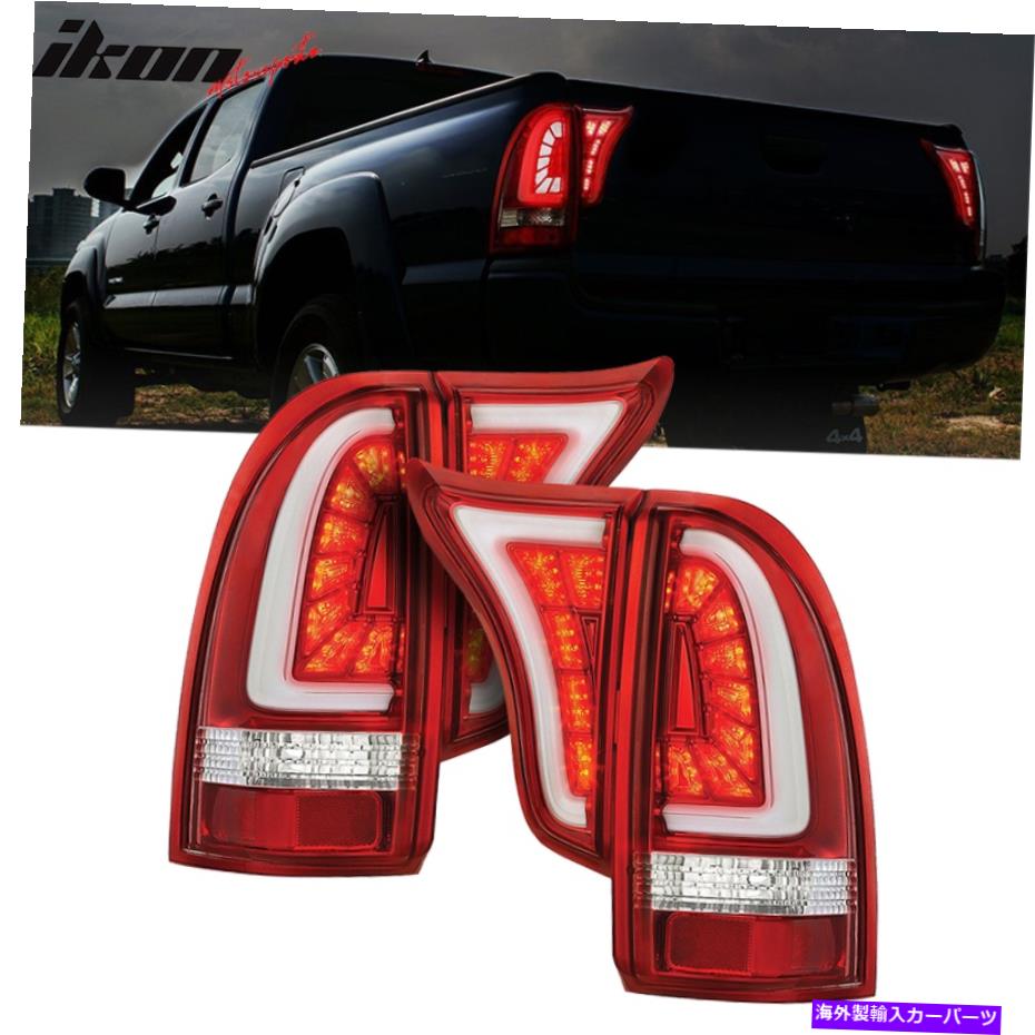 USテールライト フィット05-15トヨタタコマLED交換テールライトクリアレンズレッドハウジング4ピース Fits 05-15 Toyota Tacoma LED Replacement Tail Lights Clear Lens Red Housing 4PC【並行輸入品】