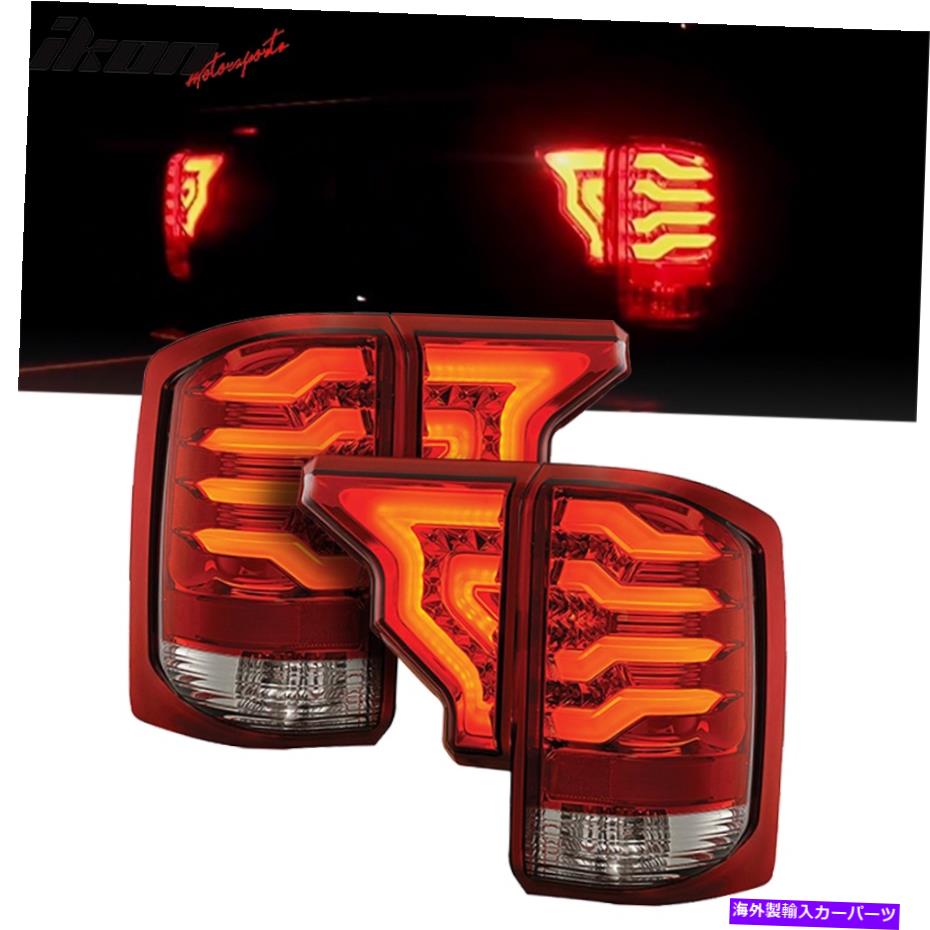USテールライト フィット14-19 GMC Sierra 1500 2500 HD 3500 HD LEDテールライトランプレッドレンズ4PC Fits 14-19 GMC Sierra 1500 2500 HD 3500 HD LED Tail Lights Lamps Red Lens 4PC【並行輸入品】