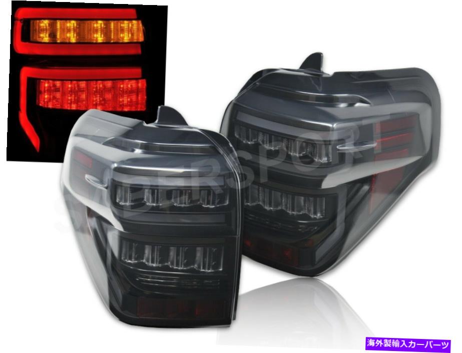 USテールライト ペアイーグルの目のセット2014-2021トヨタ4Runnerのためのテールライトを導きました Set of Pair Eagle Eyes Black Smoke LED Taillights for 2014-2021 Toyota 4Runner【並行輸入品】