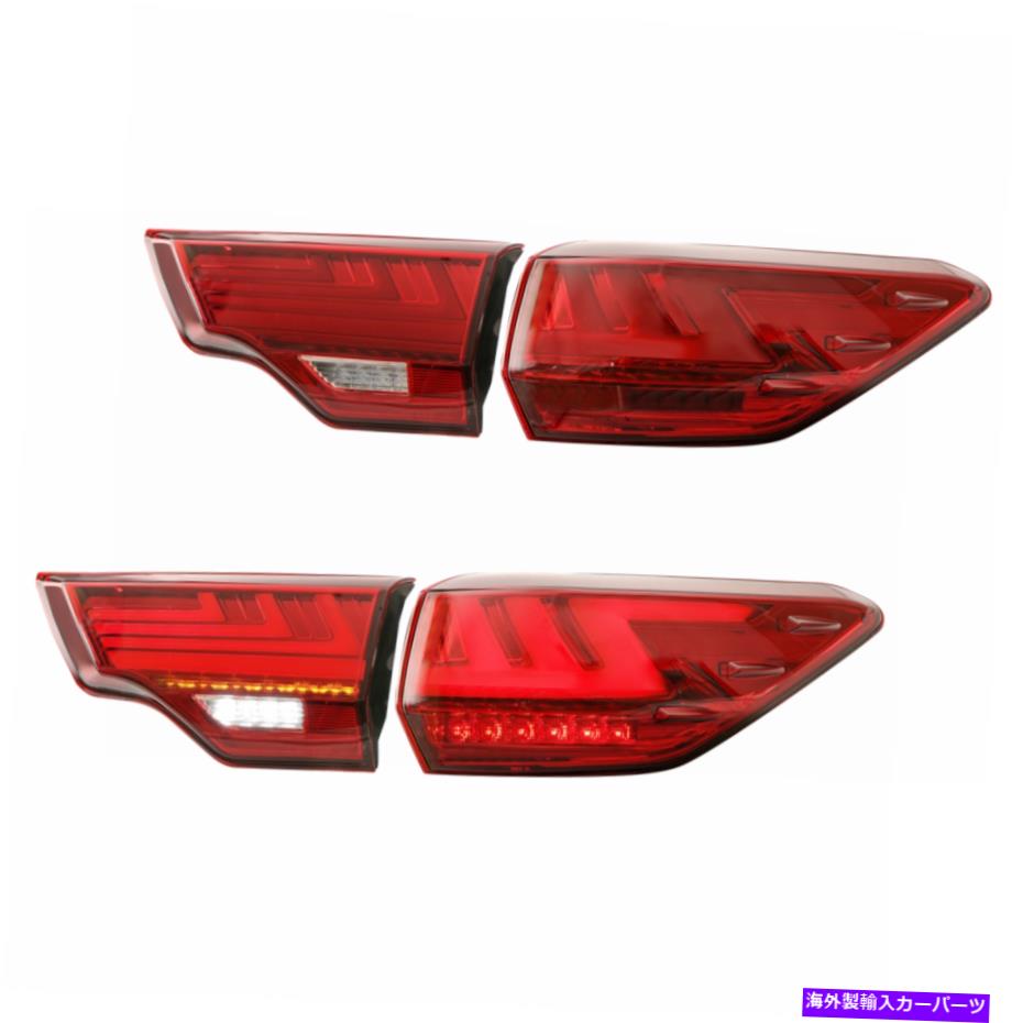 USテールライト LED Taillights Red Read Ramples w / Toyota Highlander 2014-18のシーケンシャルシグナル Led Taillights Red Rear Lamps w/ Sequential Signal For Toyota Highlander 2014-18【並行輸入品】｜Us Custom Parts Shop USDM 63,575円