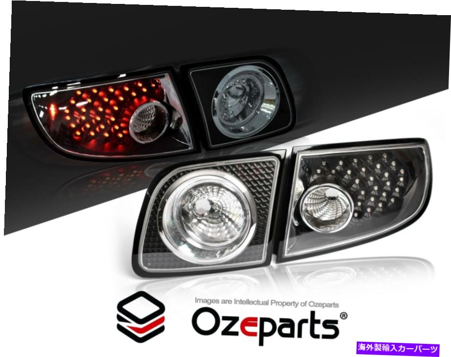 USテールライト ペアセットLEDテールライトリアランプクリアブラックマツダ3 BK 4ドアセダン03~09 Pair Set LED Tail Lights Rear Lamp Clear Black For Mazda 3 BK 4 Door Sedan 03~09【並行輸入品】