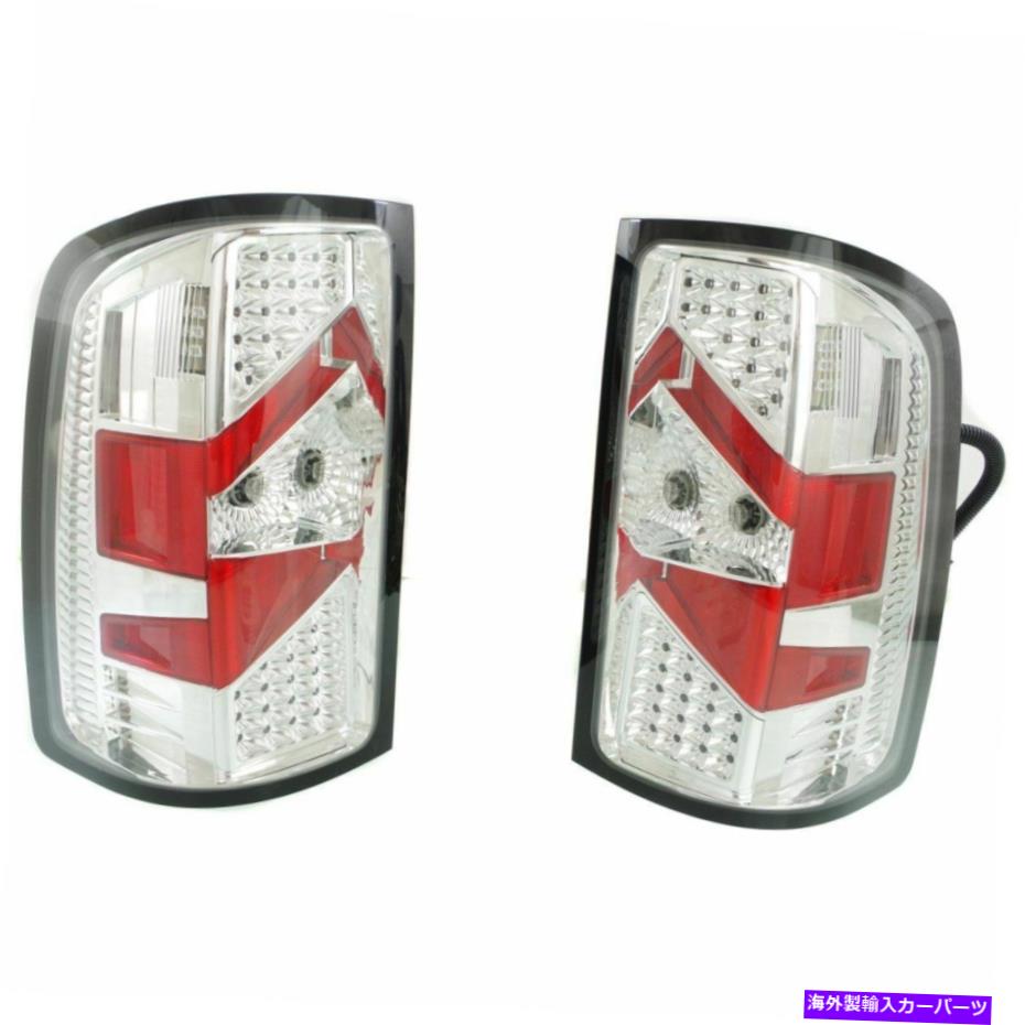 USテールライト 2007年から2008年のGMC Sierra 1500＆Sierra 2500 HD LH RH ChromeのペアLEDテールライト Pair LED Tail Light for 2007-2008 GMC Sierra 1500 & Sierra 2500 HD LH RH Chrome【並行輸入品】
