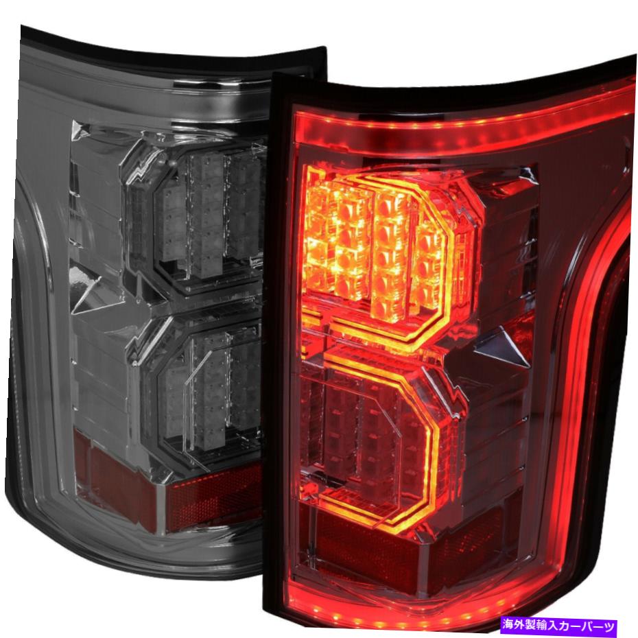 USテールライト （3D LEDライトバー）燻製レンズリアテールライトブレーキランプ15~17 FORD F150 (3D LED LIGHT BAR) Smoked Lens Rear Tail Light Brake Lamps for 15-17 Ford F150【並行輸入品】