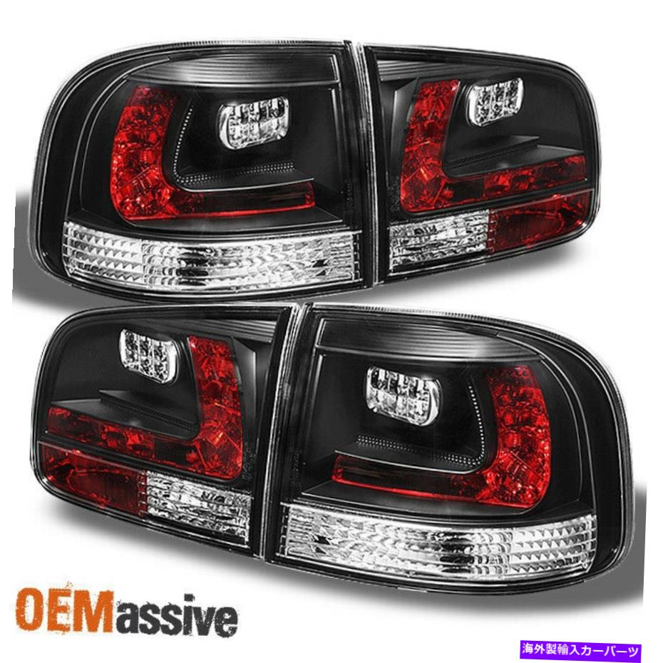 USテールライト フィット03-07 VW Touareg Sport SUVベースV6 V8 TDIブラックLEDテールライト+トランクピース Fits 03-07 Vw Touareg Sport SUV Base V6 V8 Tdi Black LED Tail Lights+Trunk Piece【並行輸入品】