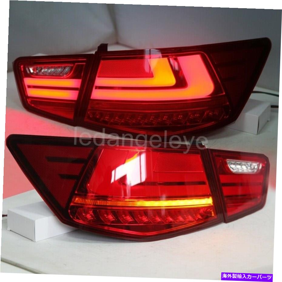 USテールライト Kia Cerato Forte Sedan Led Reled Light Redのための2009-2014年LEDストリップのテールライト 2009-2014 year LED strip taillight For KIA Cerato Forte Sedan LED rear light Red【並行輸入品】