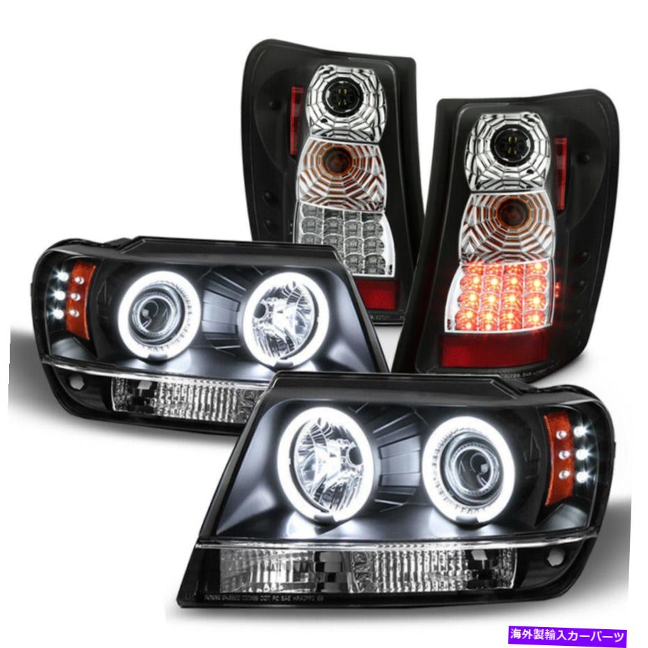 USテールライト BLK 1999-2004ジープグランドチェロキーLED CCFLプロジェクターヘッドライト+ LEDテールライト Blk 1999-2004 Jeep Grand Cherokee LED CCFL Projector Headlights+LED Tail Lights【並行輸入品】|Us Custom Parts Shop USDM