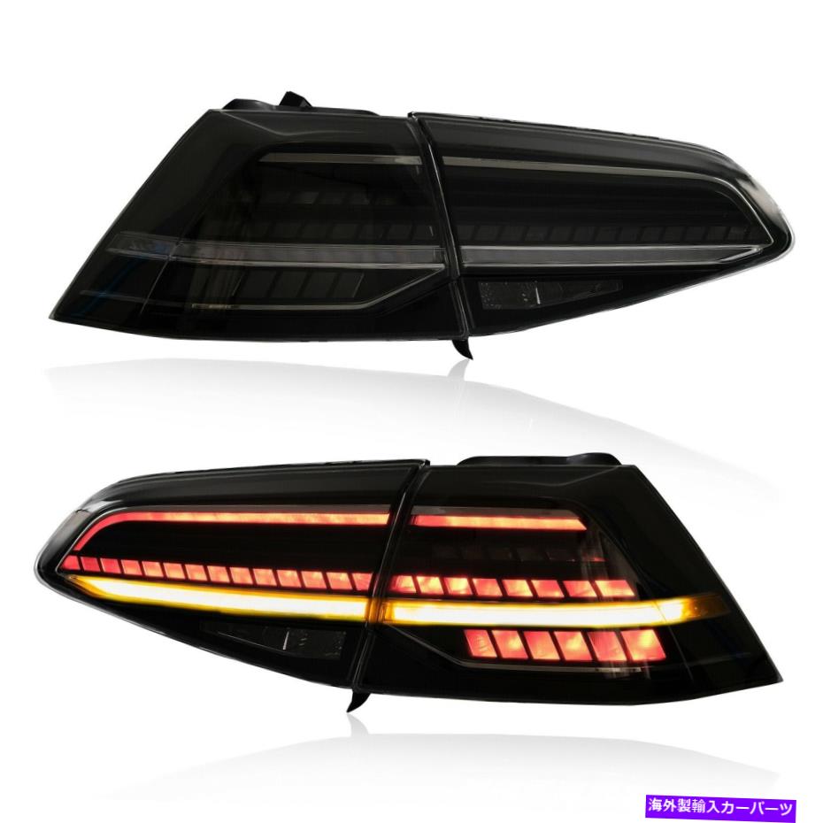USテールライト 16-17 VWゴルフMK7 / GTIのためのカスタマイズされたMK7.5スタイルの煙のフルLEDのテールライト Customized MK7.5 Style SMOKE FULL LED Taillights for 16-17 VW Golf MK7 / GTI【並行輸入品】