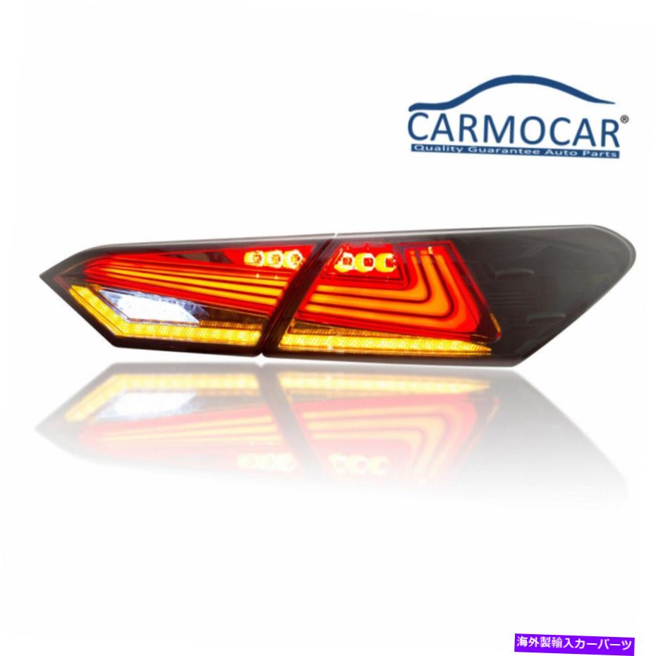 USテールライト 2018-20トヨタカムリのための煙LEDテールライト後部W /動的ターンライトペア Smoke LED Tail Lights Rear w/ Dynamic Turn Light Pair For 2018-20 Toyota Camry【並行輸入品】