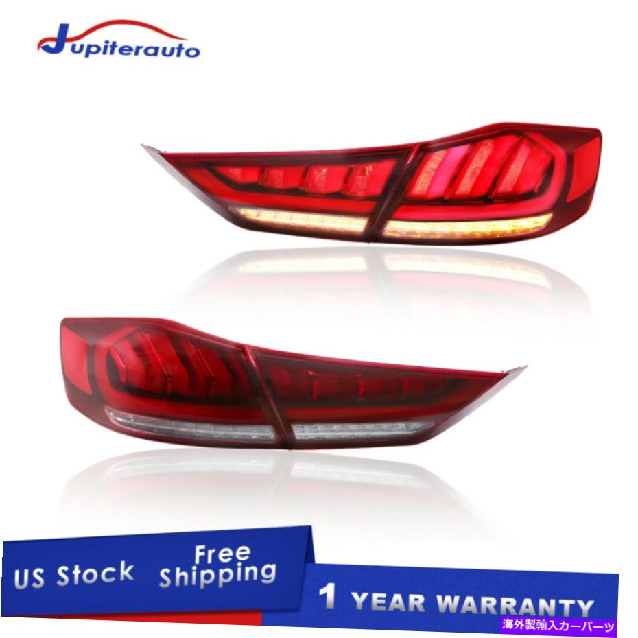USテールライト 2017-2018 Hyundai Elantraのためのペア赤いLED後部ランプテールライトアセンブリ Pair Red LED Rear Lamps Tail Lights Assembly For 2017-2018 Hyundai Elantra New【並行輸入品】|Us Custom Parts Shop USDM