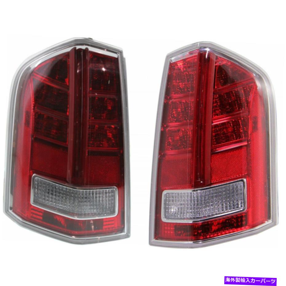USテールライト 2011-2012 Chrysler 300テールライトペアタイプ2レッドトリムCH2800196 CH2801196 For 2011-2012 Chrysler 300 Tail Light Pair Type 2 Red Trim CH2800196 CH2801196【並行輸入品】