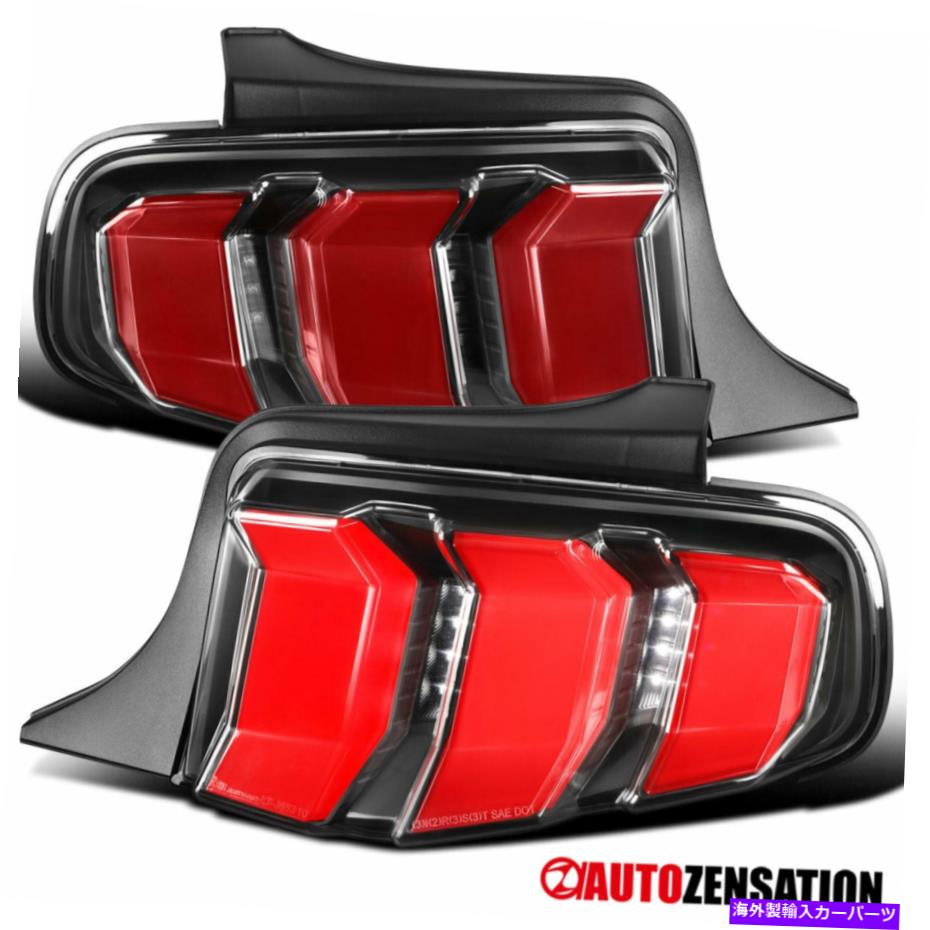 USテールライト 2010-2012フォードマスタングブラックテールライト赤LEDシーケンシャルシグナルランプバー For 2010-2012 Ford Mustang Black Tail Lights Red LED Sequential Signal Lamps Bar【並行輸入品】