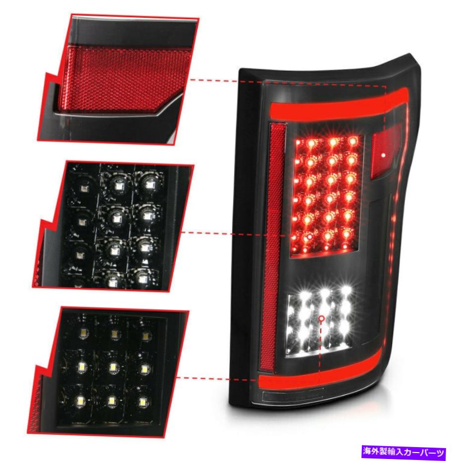 USテールライト Anzo 2015-2017フォードF-150 LED Taillights Black 311285 ANZO 2015-2017 Ford F-150 LED Taillights Black 311285【並行輸入品】