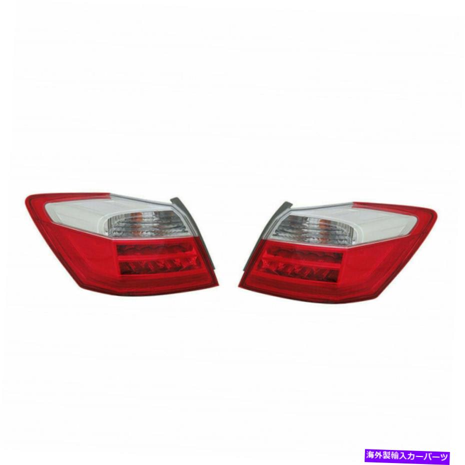 USテールライト フィット2015ホンダアコードテールライトドライバー旅客対Capa w /球根 Fits 2015 Honda Accord Tail Light Driver Passenger Pair CAPA w/Bulbs【並行輸入品】