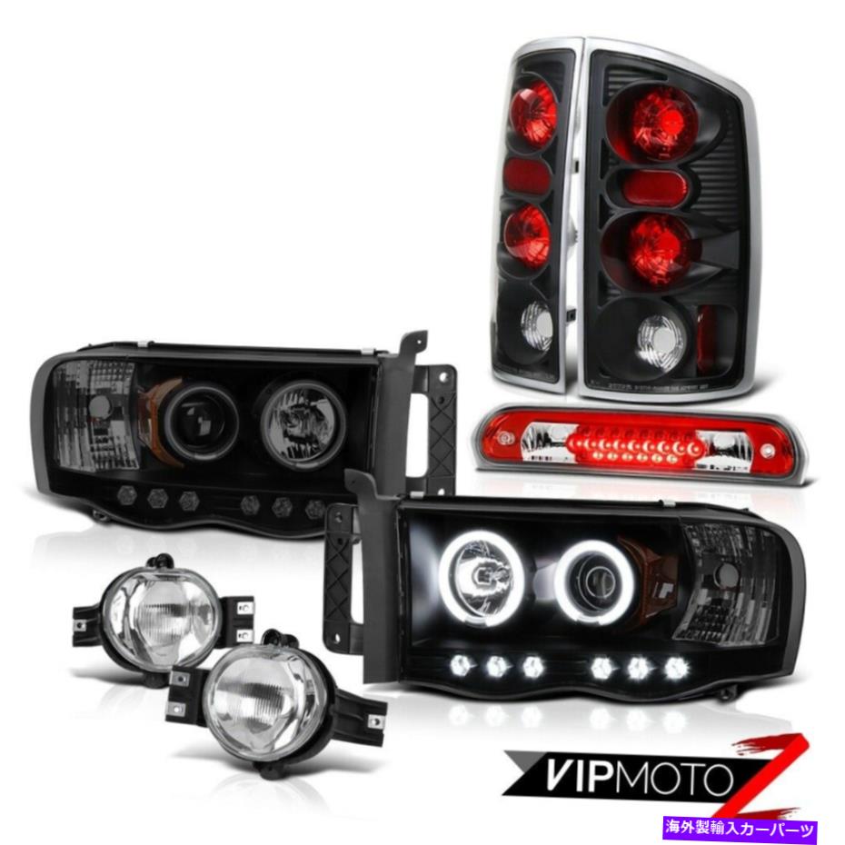 USテールライト 02-05 RAM WS SINISTER BLACK CCFL RIMヘッドライトリアテールライトクロームフォッキングルーフ 02-05 Ram WS Sinister Black CCFL Rim Headlights Rear Taillights Chrome Fog Roof【並行輸入品】