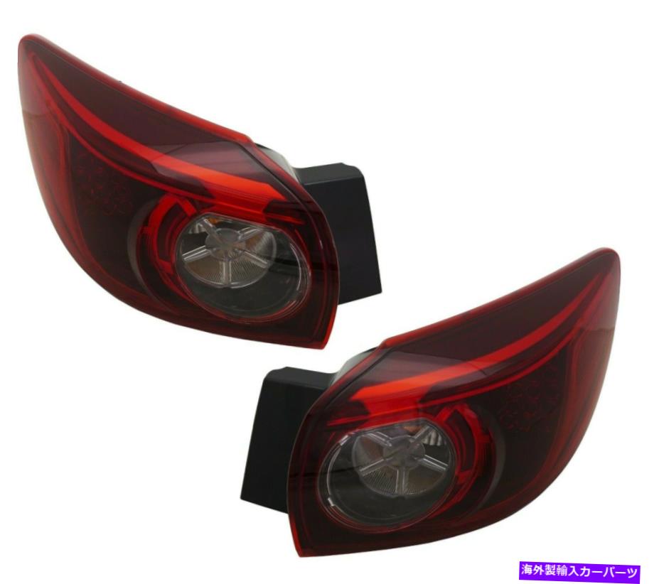 USテールライト マツダ3ハッチバック2014-2018右左LEDテールライトTaillights外側ペア MAZDA 3 HATCHBACK 2014-2018 RIGHT LEFT LED TAIL LIGHTS TAILLIGHTS OUTER PAIR【並行輸入品】