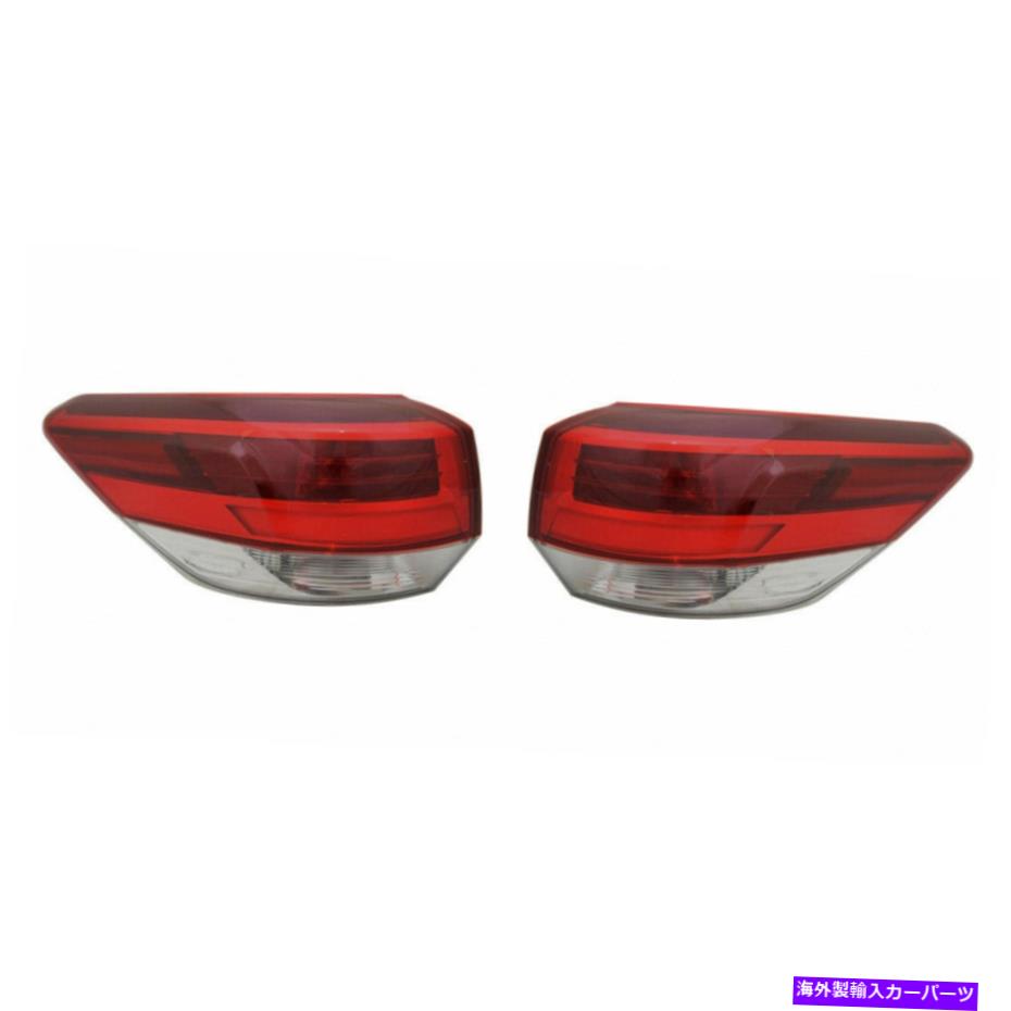 USテールライト トヨタハイランダーテールライト2018年2019年ペアRHとLH外側クリアレンズLED For Toyota Highlander Tail Light 2018 2019 Pair RH and LH Outer Clear Lens LED【並行輸入品】