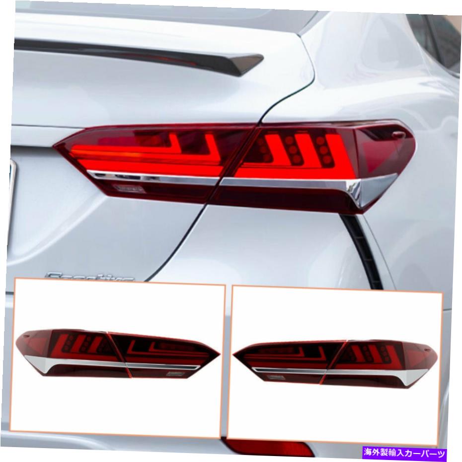 USテールライト LEDテールライトはトヨタカムリのためのフィット2018-2020赤い順次LEDリアランプ LED Tail Lights Fits For Toyota Camry 2018-2020 Red Sequential LED Rear Lamps【並行輸入品】