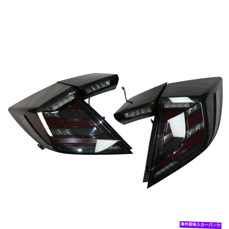 USテールライト 2016 - 19のためのLEDテールライトHonda Civic Hatchback Type R起動アニメーション販売 LED Tail Lights For 2016-19 Honda Civic Hatchback Type R Start-Up Animation SALE画像