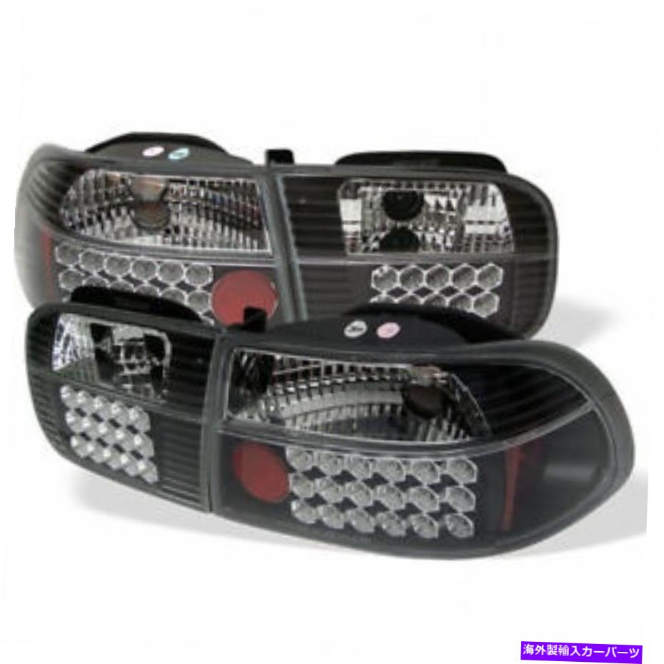 USテールライト ホンダシビック2 / 4DR 92-95テールライトLEDブラックALT-YD-HC92-24D-LED-BKのスパイダー Spyder For Honda Civic 2/4DR 92-95 Tail Lights LED Black ALT-YD-HC92-24D-LED-BK【並行輸入品】