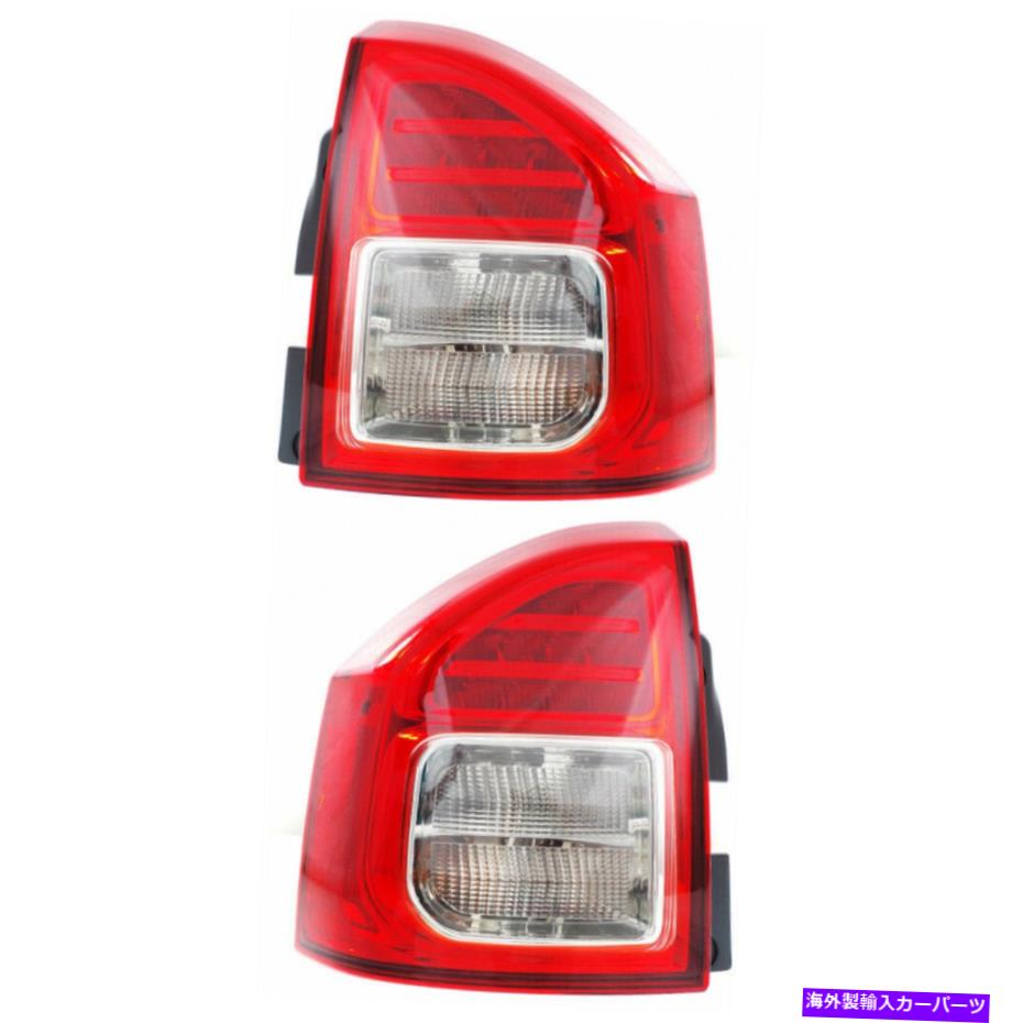 USテールライト フィット2011-2013ジープコンパスLEDテールライトドライバーの乗客ペアドットw /球根 Fits 2011-2013 Jeep Compass LED Tail Light Driver Passenger Pair DOT w/Bulbs【並行輸入品】