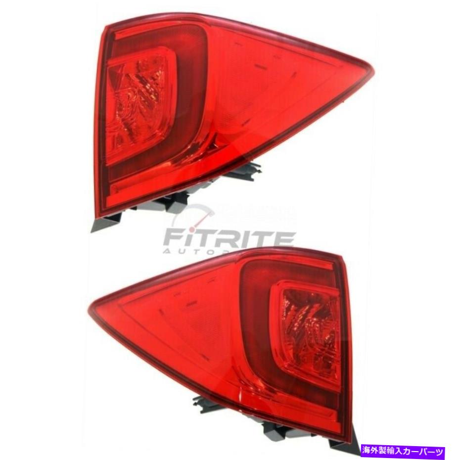USテールライト 新しい外側LH＆RHテールライトアセンブリはホンダパイロット16-18 HO2805107 HO2804107 NEW OUTER LH & RH TAIL LIGHT ASSEMBLY FITS HONDA PILOT 16-18 HO2805107 HO2804107【並行輸入品】