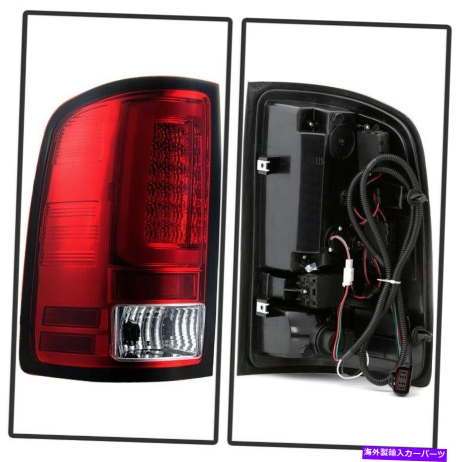 USテールライト GMC Sierra 1500 V2ライトバーLEDテールライト用スパイダー07-13 - 赤クリア（Alt- Spyder 07-13 for GMC Sierra 1500 V2 Light Bar LED Tail Lights - Red Clear (ALT-【並行輸入品】｜Us Custom Parts Shop USDM
