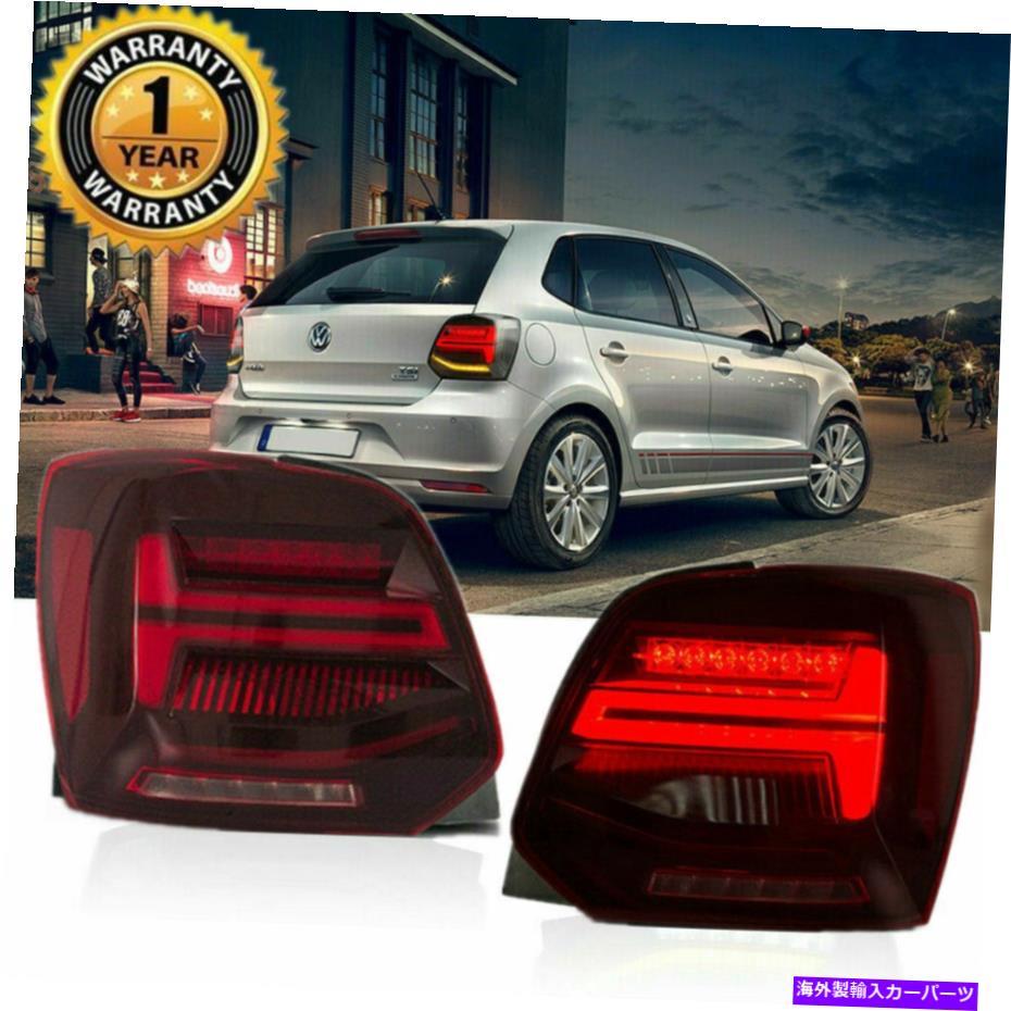 USテールライト 車の暗/赤色のLED後部ランプアセンブリLEDテールライトがVW Polo 201-2017のためのフィット Car Dark / Red LED Rear Lamps Assembly LED Tail Lights Fit For VW POLO 2011-2017【並行輸入品】|Us Custom Parts Shop USDM