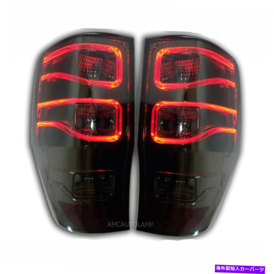 USテールライト セットLED CCFLスモークレンズテールランプライトフィットフォードレンジャーT6 Wildtrak 2012-2015 SET LED CCFL SMOKE LENS TAIL LAMP LIGHT FIT FORD RANGER T6 WILDTRAK 2012-2015【並行輸入品】