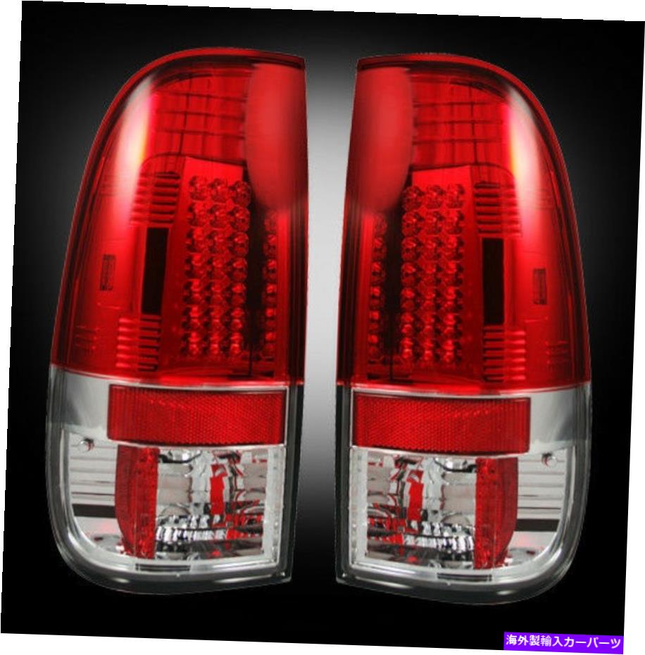USテールライト RECON 2008-2014フォードスーパーダッチリアLED左右テールライトレッドレンズ仕上げ RECON 2008-2014 Ford SuperDuty Rear LED Left & Right Tail Lights Red Lens Finish【並行輸入品】