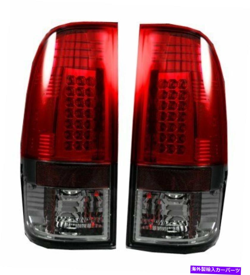USテールライト 1999-07フォードスーパーダッティ＆1997-2003 F-150 LEDテールライトw /燻製ダークレッドレンズ 1999-07 Ford SuperDuty & 1997-2003 F-150 LED Tail Lights w/ Smoked Dark Red Lens【並行輸入品】