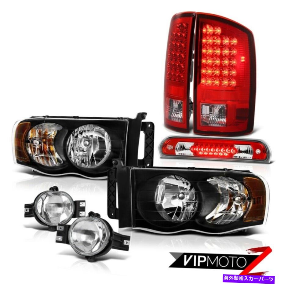 USテールライト 02 03 04 04 05 RAM 1500マットヘッドライトLH + RH LEDブレーキライトクリアフォグハイカーゴ 02 03 04 05 Ram 1500 Matte Headlight LH+RH LED Brake Lights Clear Fog High Cargo【並行輸入品】
