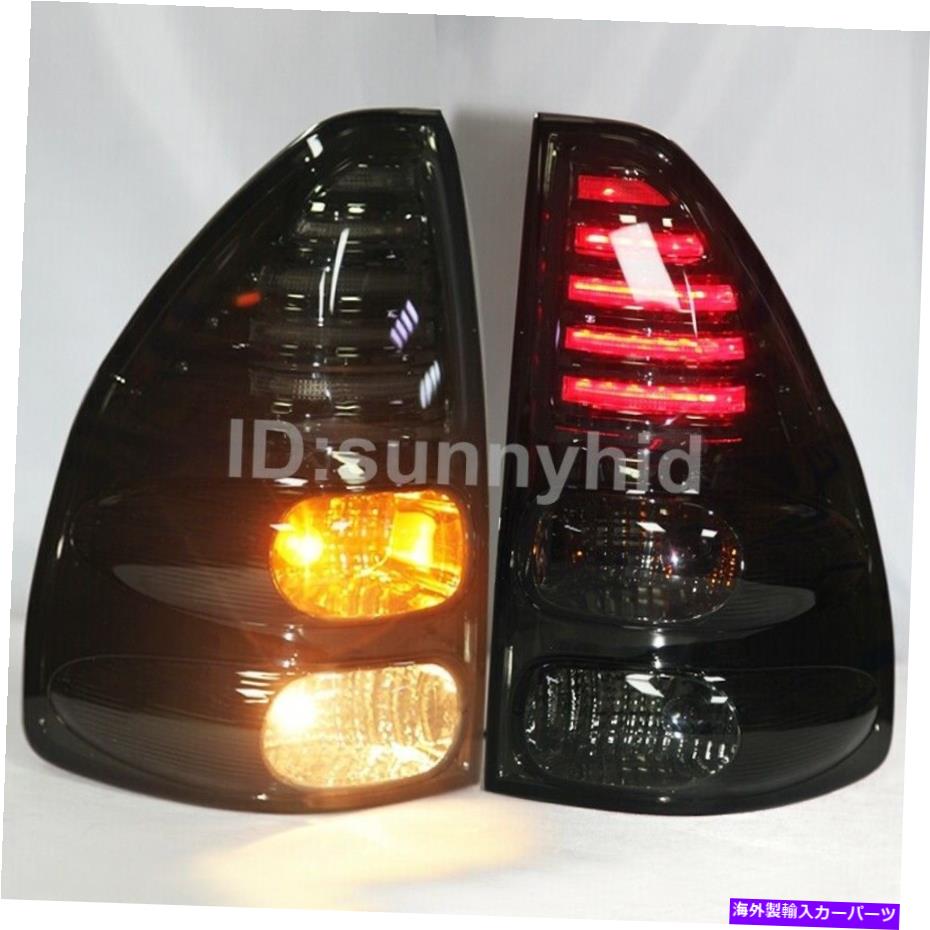 USテールライト スモークブラックLEDリアライトPrado FJ120 LC120 LEDストリップバックランプ2003-2009年 Smoke black LED rear lights Prado FJ120 LC120 LED Strip back lamp 2003-2009 Year【並行輸入品】