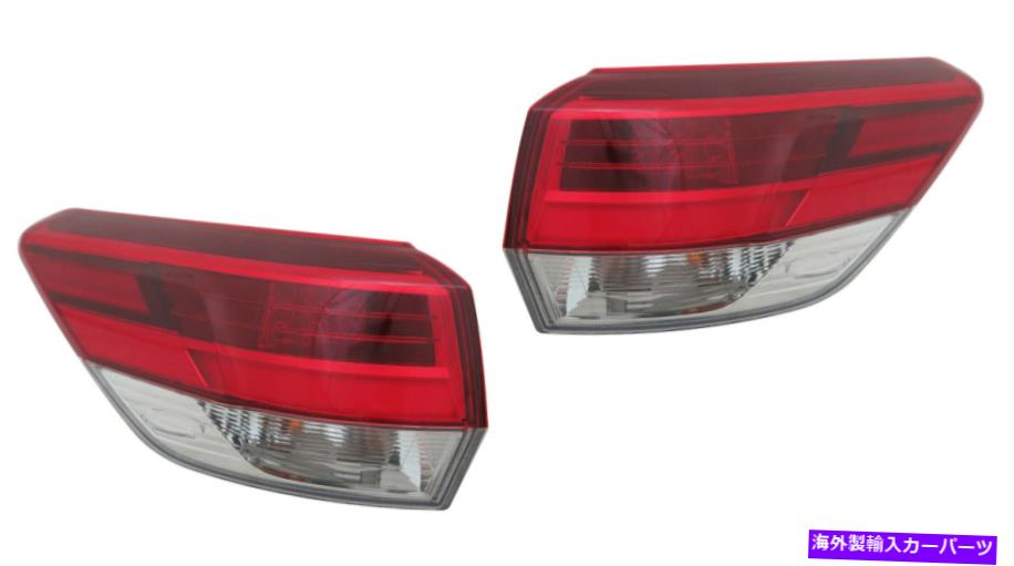USテールライト 2017年から2019年トヨタハイランダーLED外部Taillightテールランプペア（左+右） For 2017-2019 Toyota Highlander LED Outer Taillight Tail Lamp PAIR (left+right)【並行輸入品】