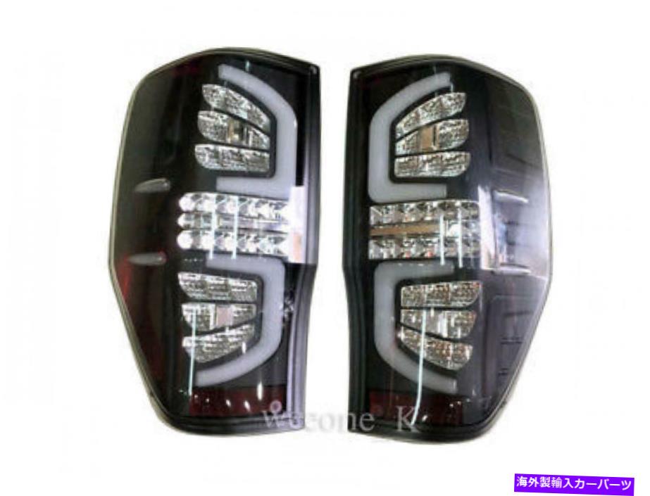 USテールライト Ford Ranger T6ピックアップ2012 - 2015のためのLED L.E.Dテールライトブラックランプ LED L.E.D TAIL LIGHT BLACK LAMP FOR FORD RANGER T6 PICKUP 2012 - 2015【並行輸入品】