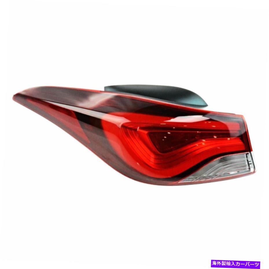 USテールライト フィット14-16 ELANTRA左ドライバーテールランプアセンブリクォーターマウントLEDタイプコレ Fits 14-16 Elantra Left Driver Tail Lamp Assembly Quarter Mounted Led Type Kore【並行輸入品】