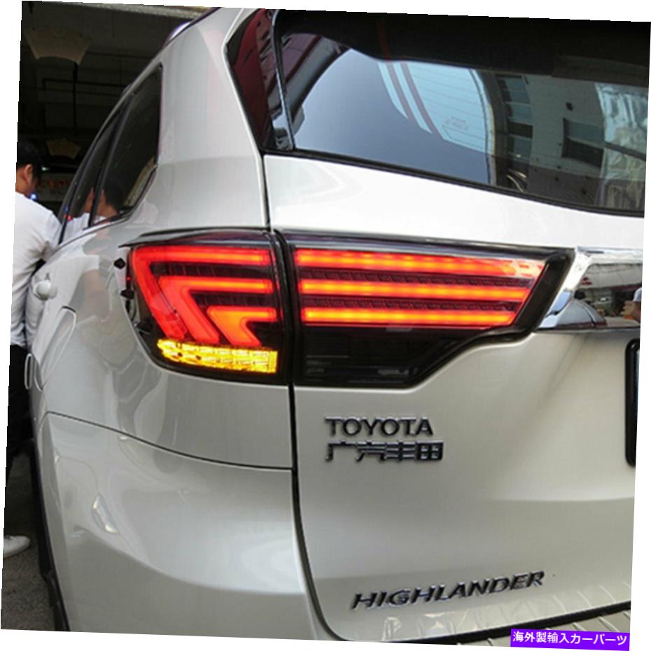 USテールライト 高地の暗闇のためのLEDのテールライトアセンブリOEMリアライト2014-2018 LED Taillights Assembly For Highlander Dark Replace OEM Rear lights 2014-2018【並行輸入品】
