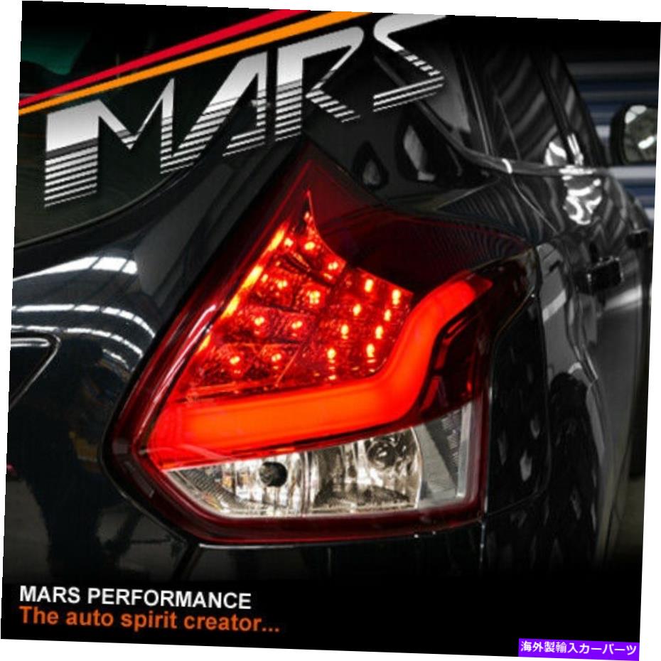 USテールライト フォードフォーカスのためのクリアレッド3DストライプLEDテールライト12-15 LWハッチバック3DR 5DR Clear Red 3D Stripe LED Tail Lights for Ford Focus 12-15 LW Hatch Back 3Dr 5Dr【並行輸入品】