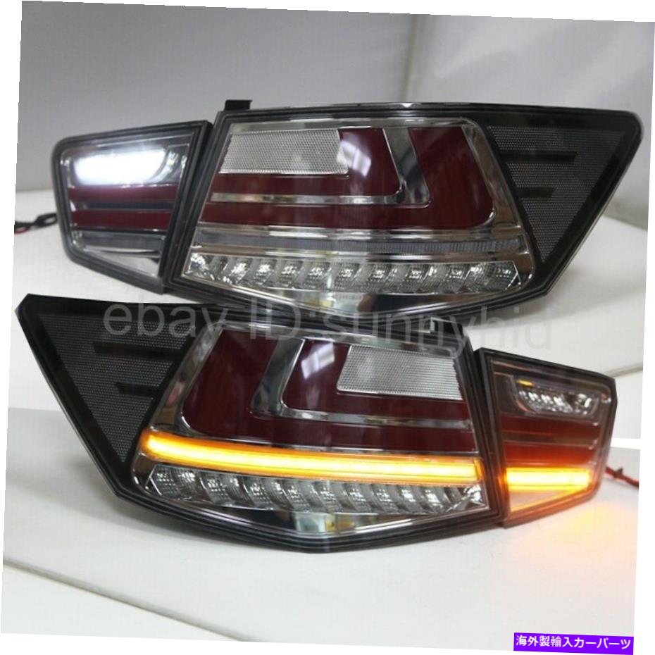 USテールライト Cerato Forte Sedan Ledストリップリアライト2009-2013年WHV2 Chrome Black For Cerato Forte Sedan LED strip rear lights 2009- 2013 year WHV2【並行輸入品】