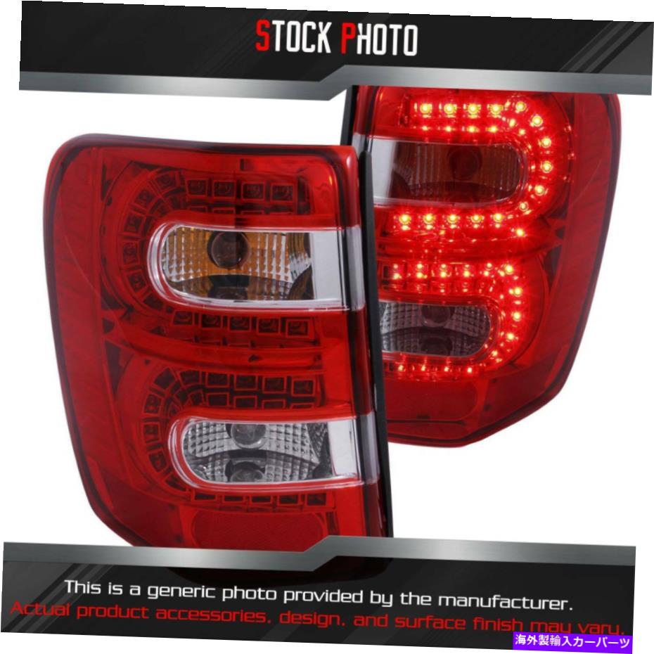 USテールライト 1999年のジープグランドチェロキー311150のためのAnzo Chrome / Red LEDテールライト Anzo Chrome/Red LED Tail Lights for 1999 Jeep Grand Cherokee 311150【並行輸入品】