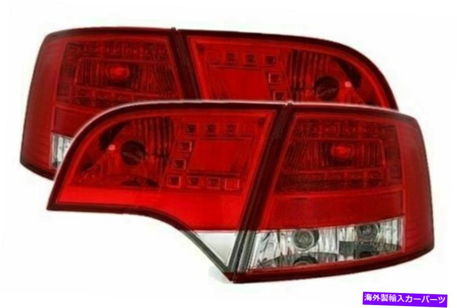 USテールライト アウディA4 B7ワゴンエステートクリスタルクリアLEDテールライトランプ11 / 2004-3 / 2008 AUDI A4 B7 WAGON ESTATE CRYSTAL CLEAR LED TAIL LIGHTS LAMPS 11/2004-3/2008【並行輸入品】