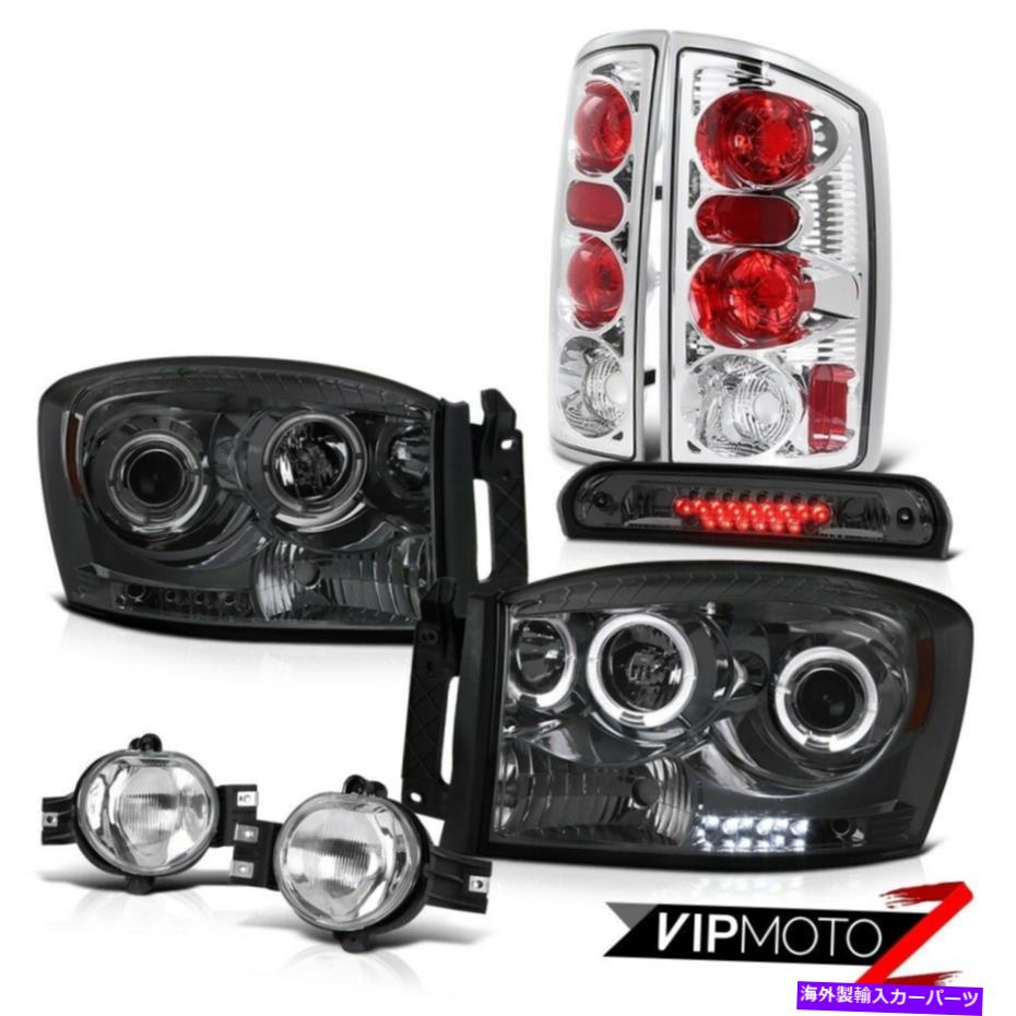 USテールライト 2006 Dodge Ram V6 Dark Haloプロジェクターリアテールランプクリアフォグハイブレーキ貨物 2006 Dodge Ram V6 Dark Halo Projector Rear Tail Lamps Clear Fog High Brake Cargo【並行輸入品】