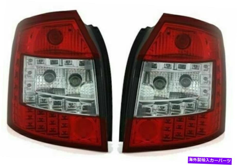 USテールライト アウディA4 8EワゴンエステートクリアLEDテールライトリアランプ4 / 2001-12 / 2004モデル AUDI A4 8E WAGON ESTATE CLEAR LED TAIL LIGHTS REAR LAMPS 4/2001-12/2004 MODEL【並行輸入品】