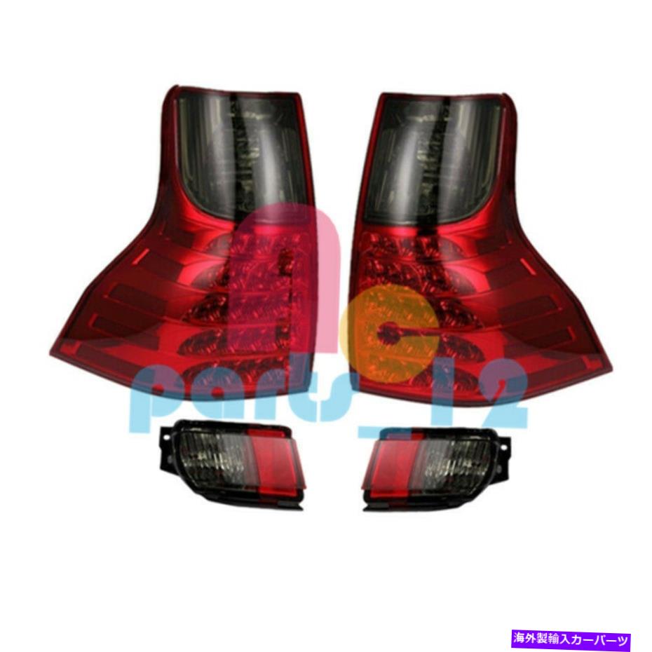 USテールライト LED Taillight +リアバンパーライトレッド＆ブラック用ランドクルーザーPrado FJ150 2008-2018 LED Taillight+Rear Bumper Light Red&Black For Land Cruiser Prado FJ150 2008-2018【並行輸入品】