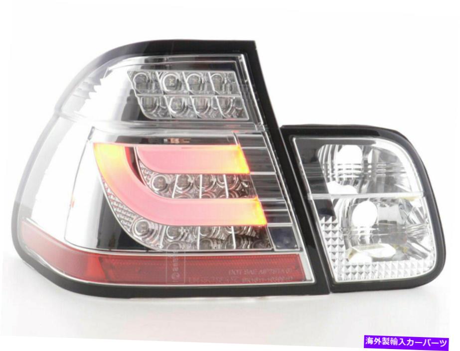 USテールライト BMW E46セダンクローム見てLightbarテールライト5 / 1998-8 / 2001既成柔軟 BMW E46 SEDAN CHROME LOOK LED LIGHTBAR TAIL LIGHTS 5/1998-8/2001 PREFACELIFT【並行輸入品】