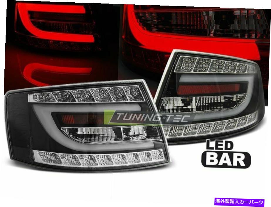 USテールライト Pilotos Traseros Para Audi A6 4F C6 Sedan 2004-2008 Negro LED 6ピン6ピン米国LDAU Pilotos traseros para AUDI A6 4F C6 Sedan 2004-2008 Negro LED 6 PIN 6PIN US LDAU【並行輸入品】