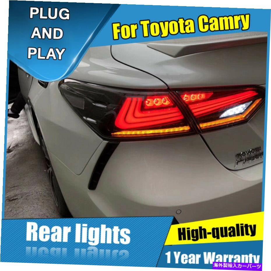 USテールライト トヨタカムリの煙+クローム+赤いLED後部ランプアセンブリLEDテールライト18-20 For Toyota Camry Smoke+Chrome+Red LED Rear Lamps Assembly LED Tail Lights 18-20【並行輸入品】｜Us Custom Parts Shop USDM