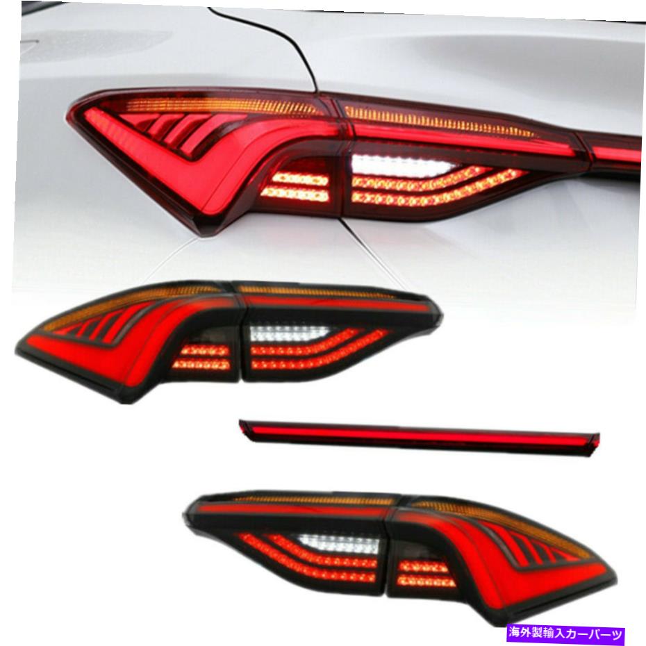 USテールライト トヨタアバロン2019-2021スタートアップアニメーションのためのLEDテールライト＆ミドルランプ LED Tail Lights & Middle Lamp For Toyota Avalon 2019-2021 Start-up Animation【並行輸入品】