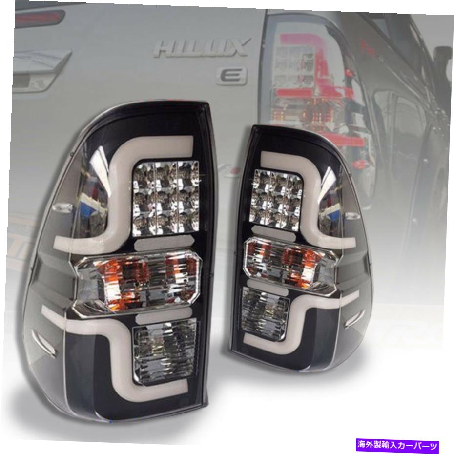 USテールライト ブラックスモークレンズLEDテールライトランプはトヨタヒルクレボM70 M80 2015 17 17 BLACK SMOKE LENS LED TAIL LIGHT LAMP FOR TOYOTA HILUX REVO M70 M80 2015 16 17【並行輸入品】